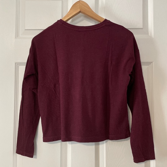Gymboree long sleeve T shirt burgundy plum size large 10-12 - Picture 3 of 7